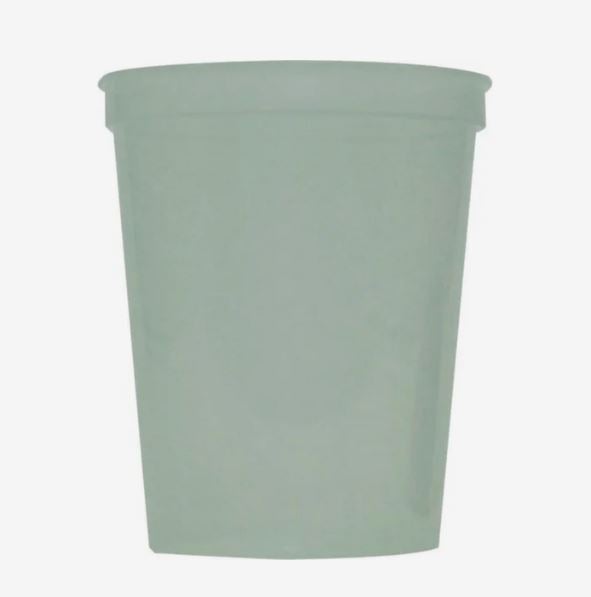 A photo of a plastic cup.