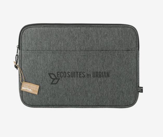 A photo of a grey laptop sleeve.