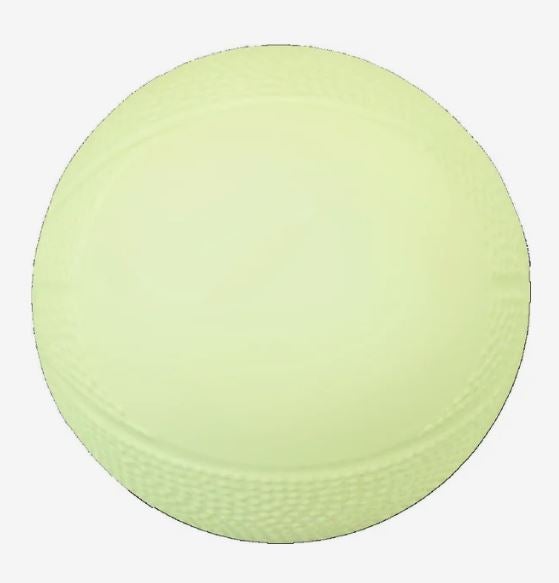 A photo of a basketball toy that glows in the dark.
