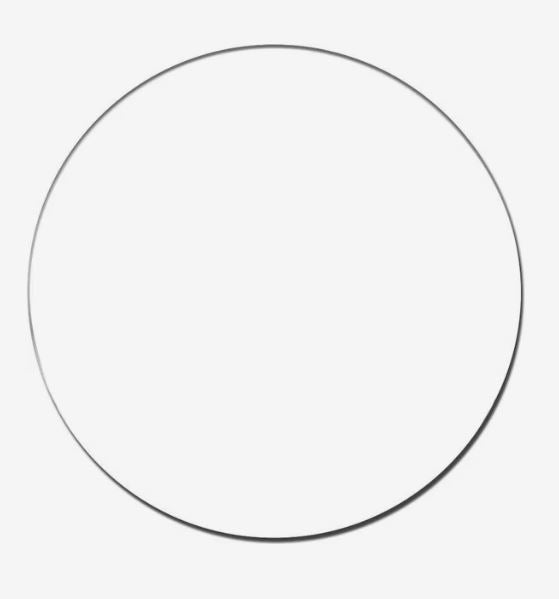 Plain white circular magnet with a thin black outline, shown from the front.