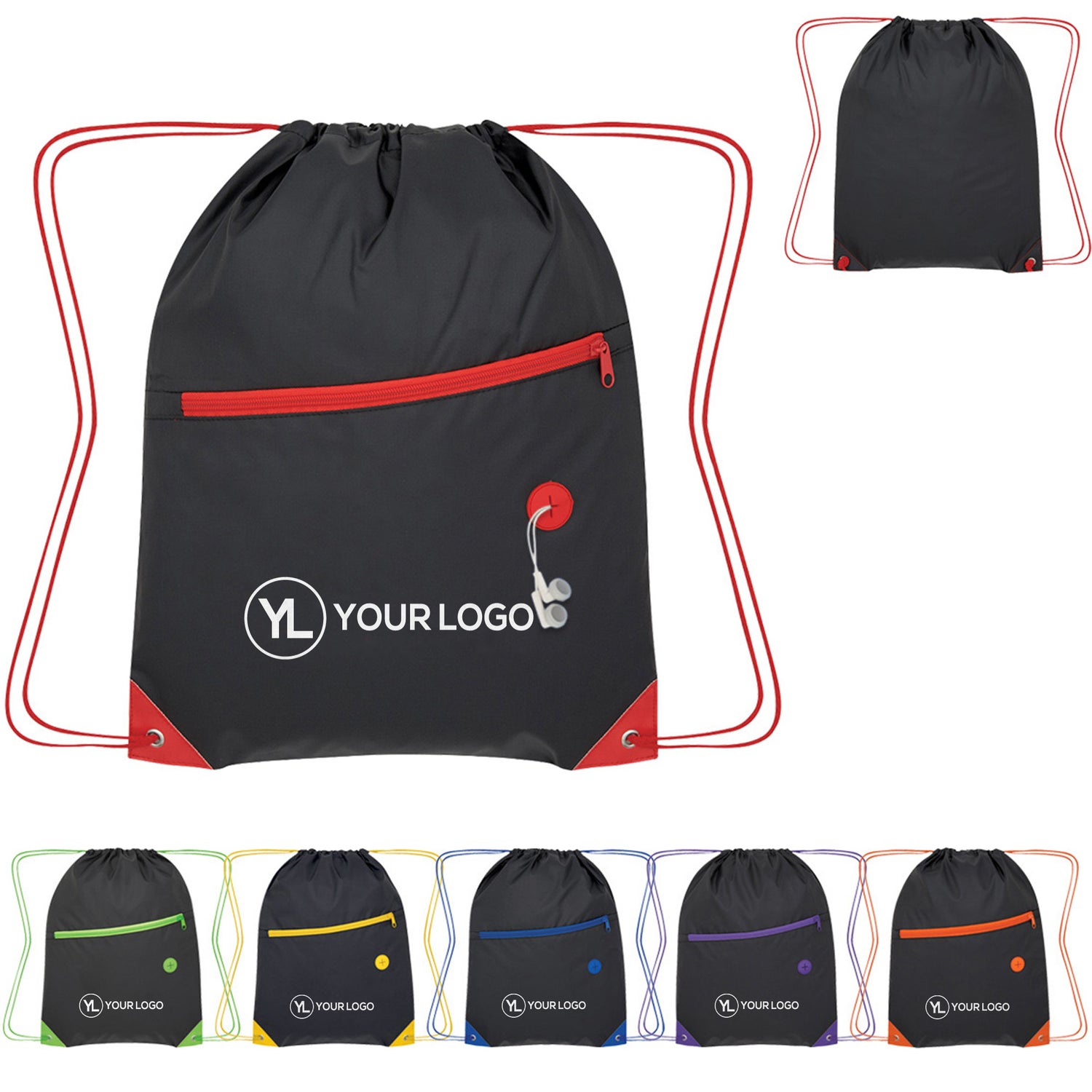 CLICK HERE to Order Color Pop Drawstring Bags Printed with Your Logo ...