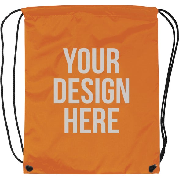 Drawstring Backpack Orangfe Promotional Polyester Drawstring Backpacks (13.5