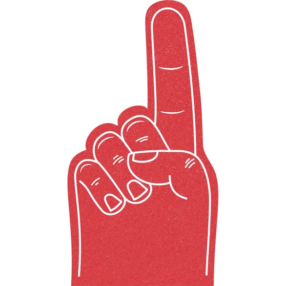 Carton Rude Finger Foam Finger Clipart