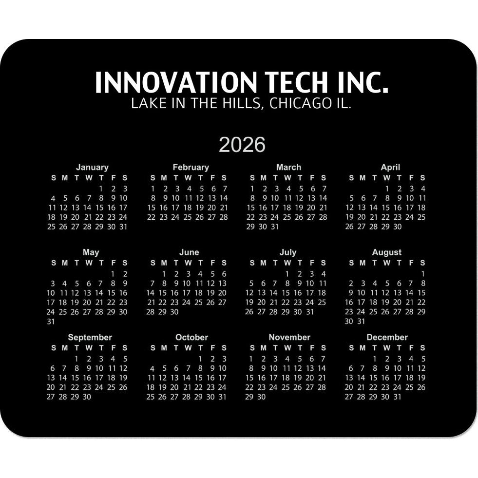 Horizontal Calendar Mouse Pads (9.375" x 8", 2027) Large