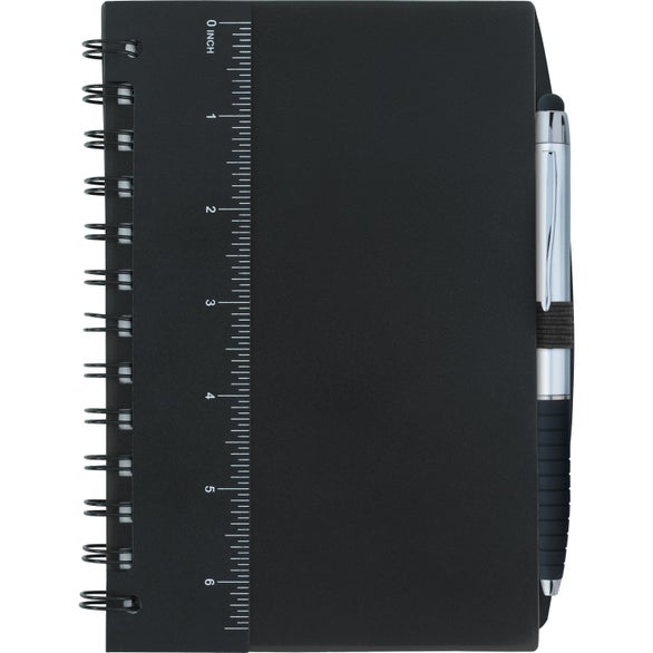 Notebook Ruler Customized Ruler Notebooks with Flags and Stylus Pen (50 Sheets)