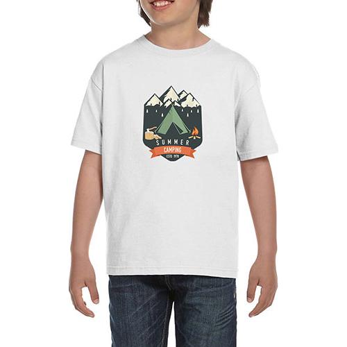 Gildan DryBlend Youth T-Shirts (Youth, White) Large