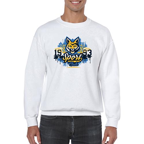 Gildan Heavy Blend Adult Crewneck Sweatshirts (Men's, White) Large