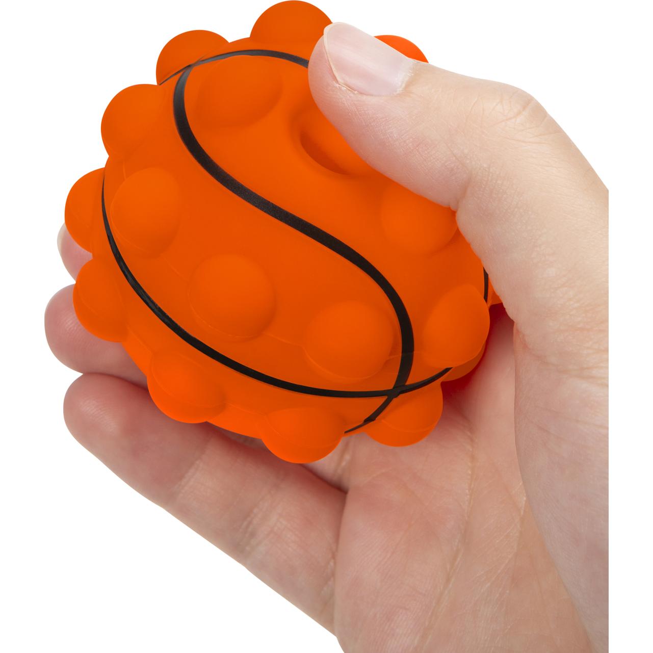 Basketball Shape Push Pop Fidget Sensory Toy Action Photo