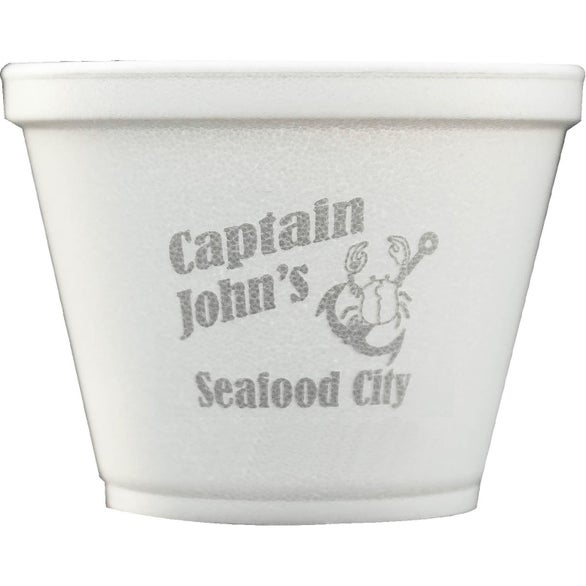 To Go Container Sign Logo Foam To Go Containers (12 Oz.)