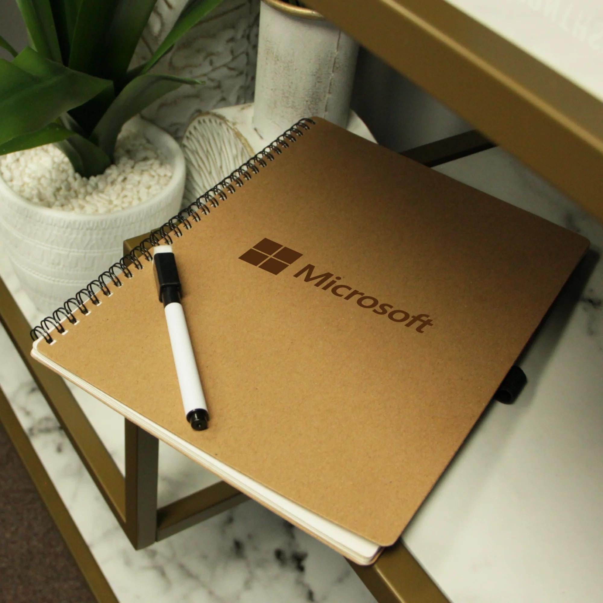 Whiteboard Notebook with Dry Erase Marker Action Photo