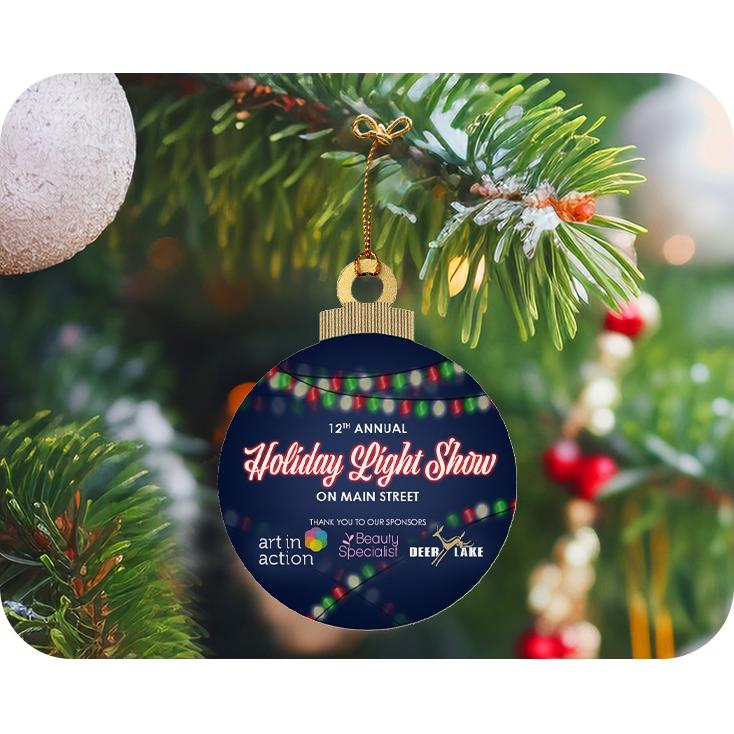 Round Ornament Action Photo