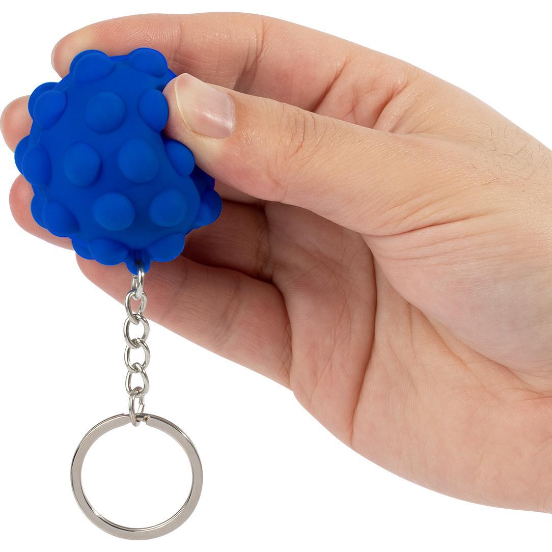 Recycled Push Pop Bubble Ball Fidget Sensory Keychain Zoom / Feature Photo
