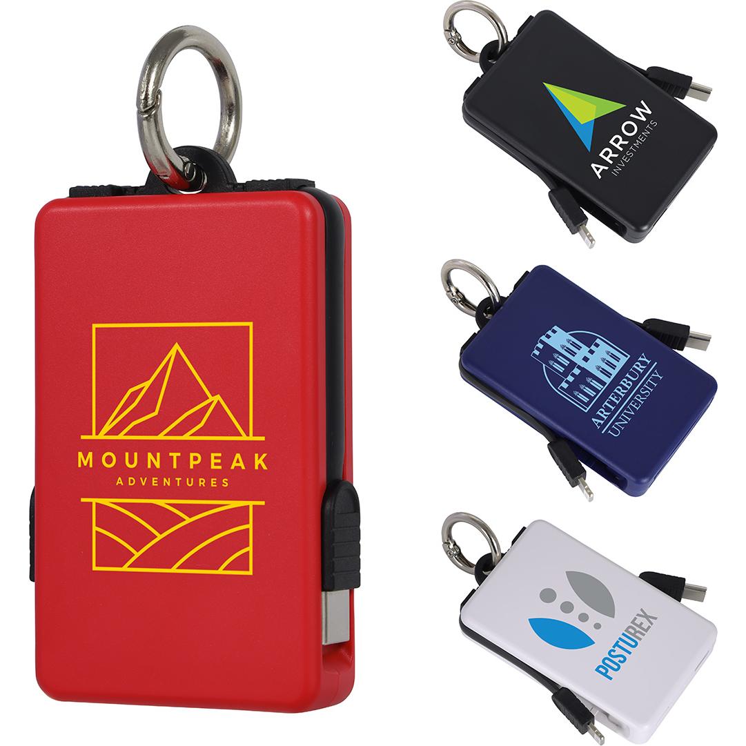 Esprit UL Listed Power Bank with Built-In Cables Group Photo