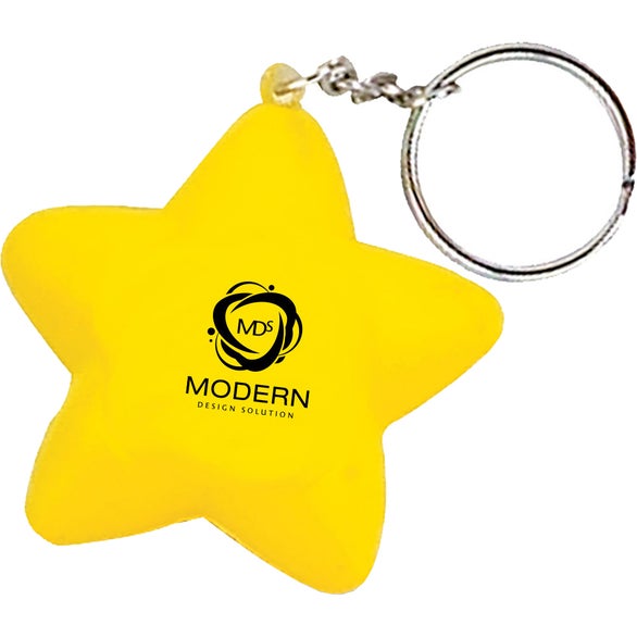 Sterella Key Chain Printed Star Stress Reliever Key Chains